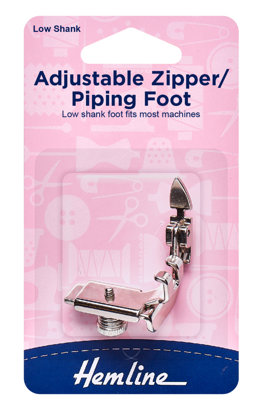 Zipper Foot: Adjustable