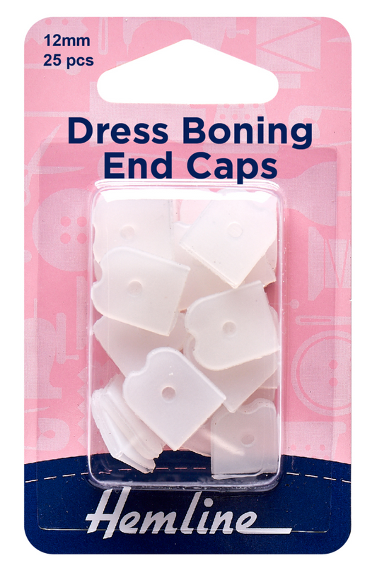 Dress Boning End Caps: 12mm