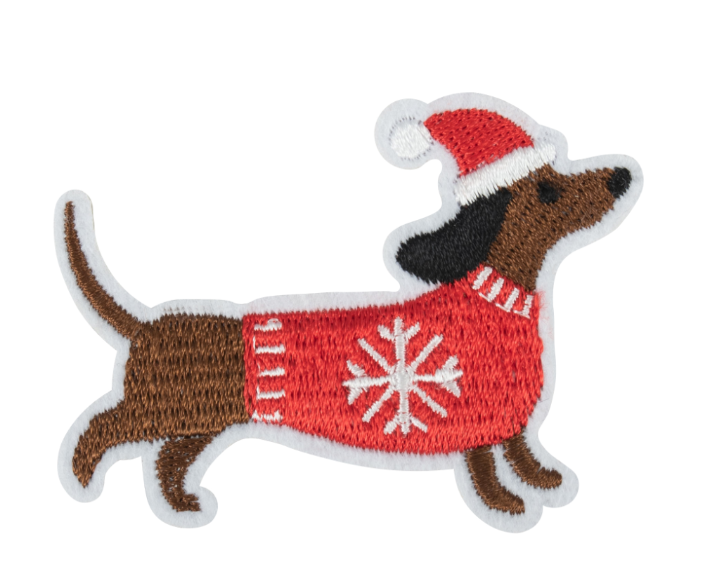 Motif: Iron on: Christmas: Dachshund