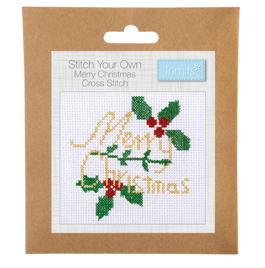 Counted Cross Stitch Kit: Christmas: Merry Christmas