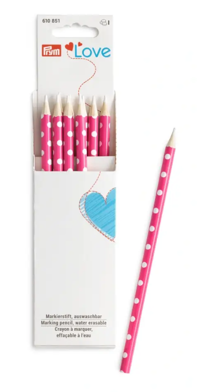 Prym Marking pencils, water erasable, Pink