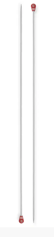 Single-pointed knitting needles, aluminium, 40cm, 2.50mm, grey