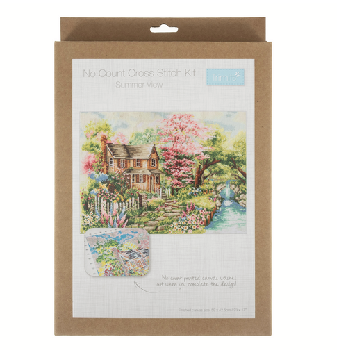 No Count Cross Stitch Kit Summer View