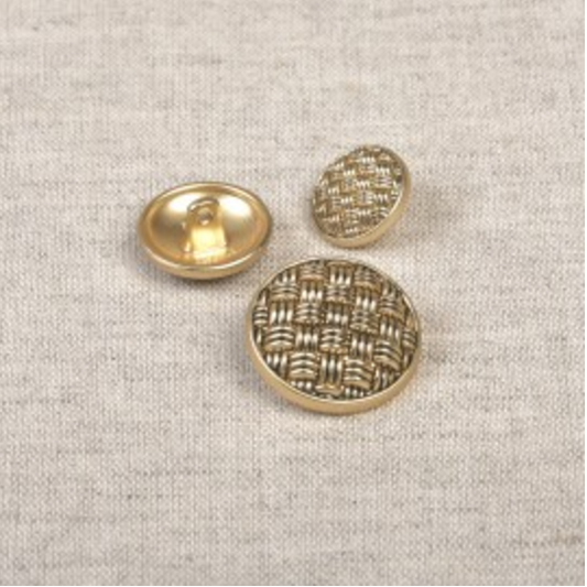 BUTTONS METAL MOTIF TISSAGE 15mm/22mm