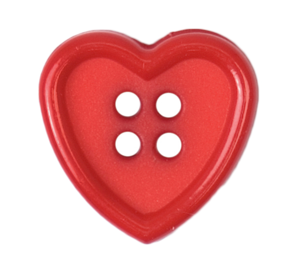 Heart Shaped, Nylon Buttons 15mm/23mm