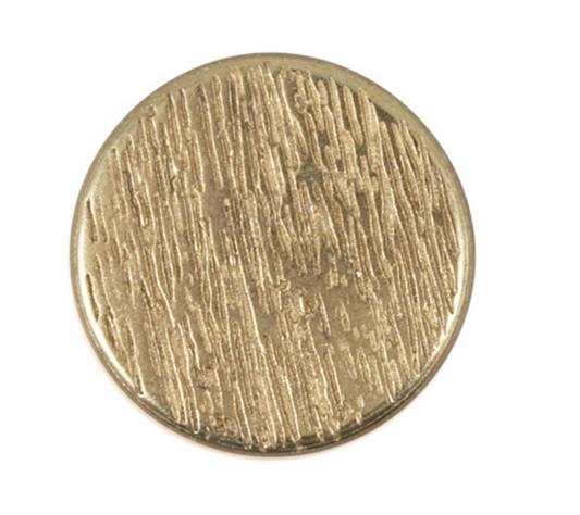 Metal Button, Printed, Gold coloured