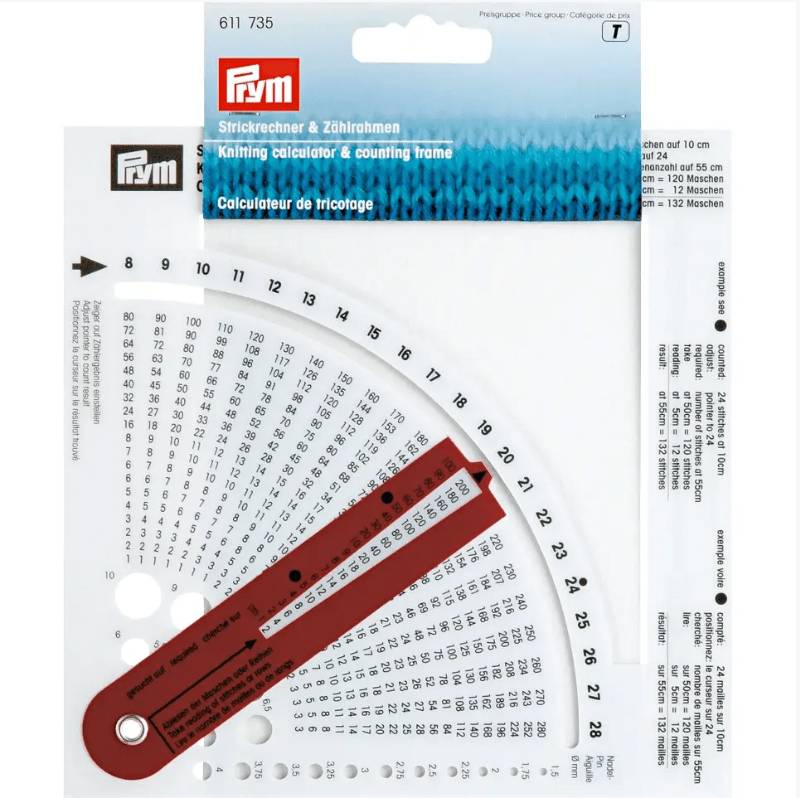 Prym Knitting calculator and counting frame - Galedi Pins