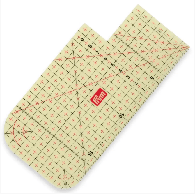 Ironing ruler, transparent, 20 x 10 cm - Galedi Pins