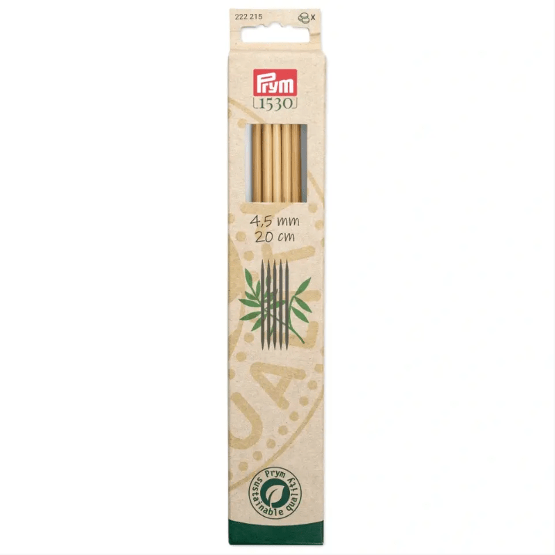 Double - pointed knitting needles Prym 1530, bamboo, 20cm - Galedi Pins