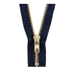 Galedi Pins Metal Open End Zip – Silver/Gold – 40cm Sewing Zipper