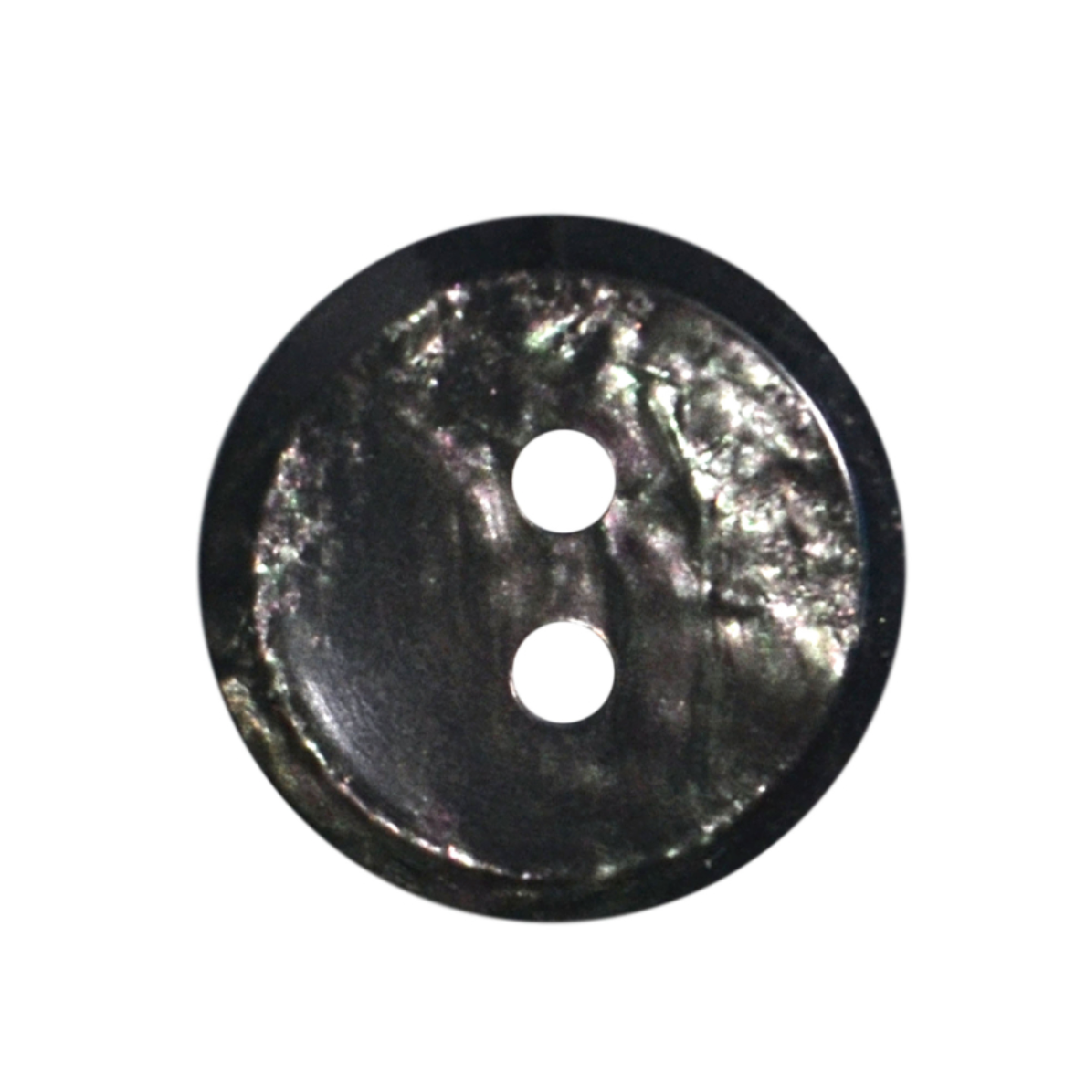 Polyester 2 Hole Button – Thin Rim Edge | Dark Smoke by Galedi Pins
