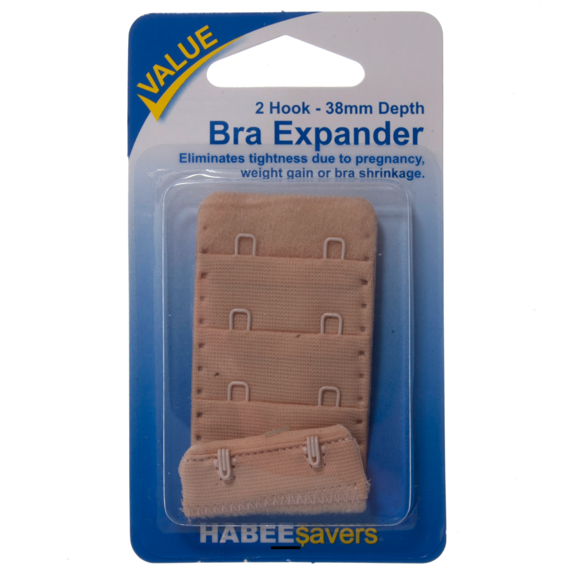 Galedi Pins Bra Extender 38mm – 2 Hooks | Black, White, Nude