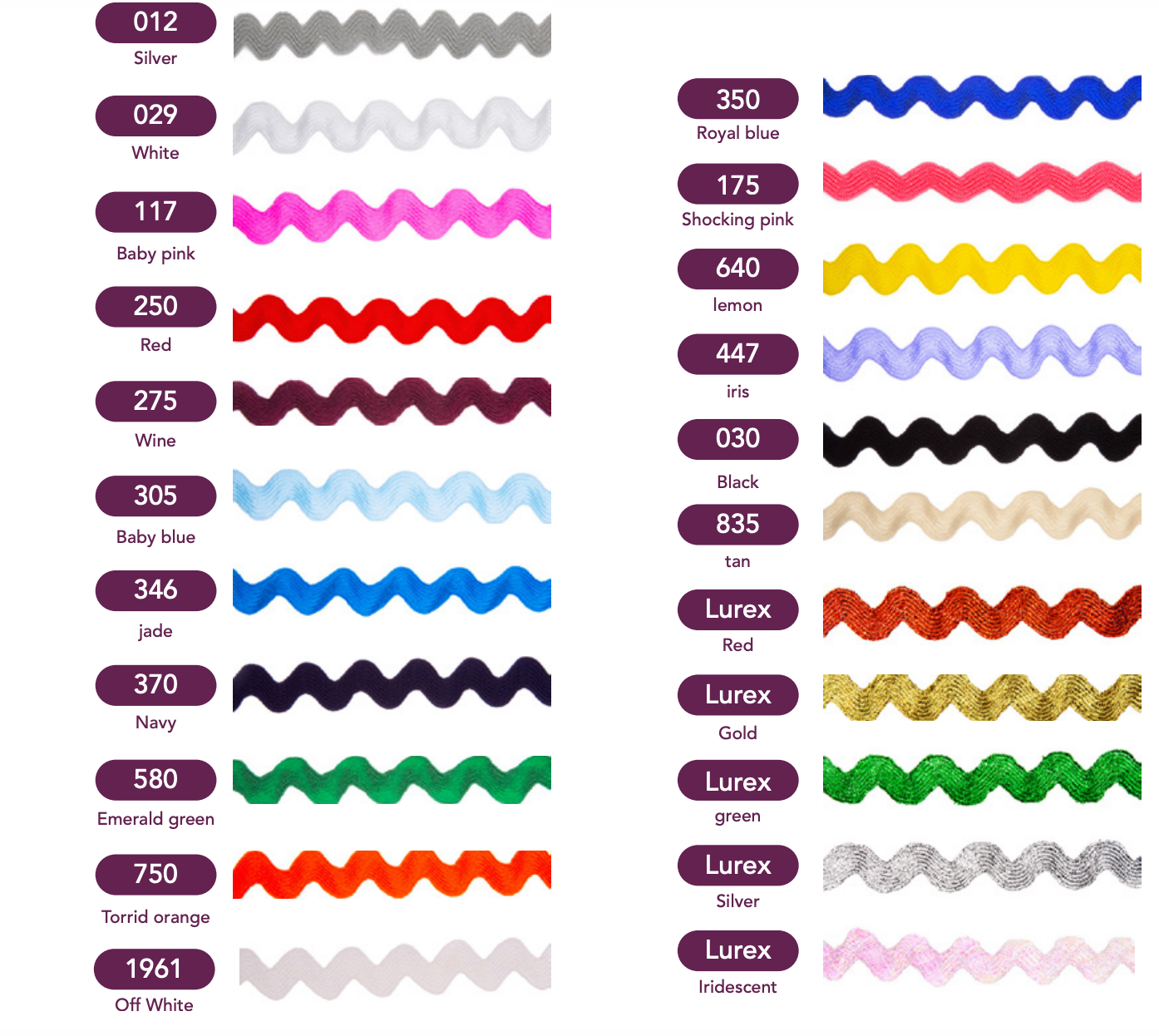 Galedi Pins Ric Rac Ribbon – 5mm x 20m Decorative Craft Tape