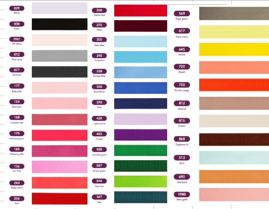 Super Ribbons Galedi Pins Double Faced Satin Ribbon – 15mm x 20m Roll