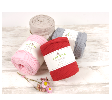 DMC Eco Vita T-Shirt Yarn – 100% Recycled Cotton, 450g Skein
