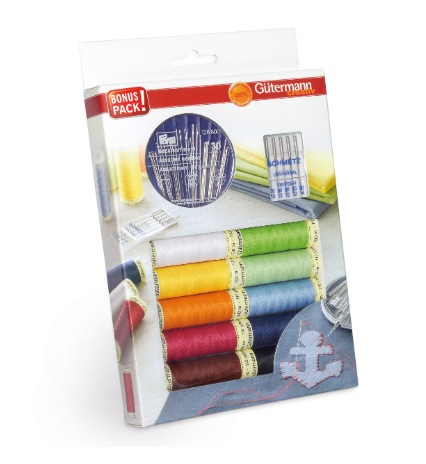 Galedi Pins Sew-All Thread Set – 10 x 100m Reels with Assorted Sewing Needles