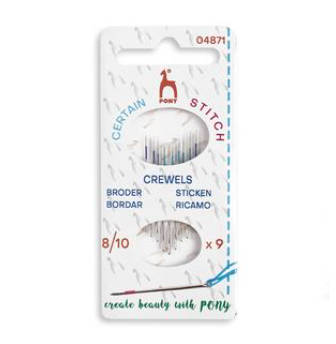 Crewel Needles – Galedi Pins Pony Embroidery Needles Size 8/10, 9 Pack