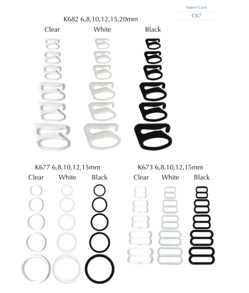 Bra Strap Hooks & Clasps – Galedi Pins Black Nylon 2 Sets