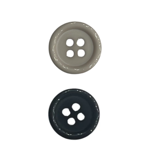 4 Hole Round Button with Raised Rim XR011