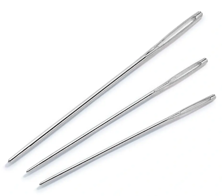 Tapestry needles with blunt point, No. 18-24, assorted