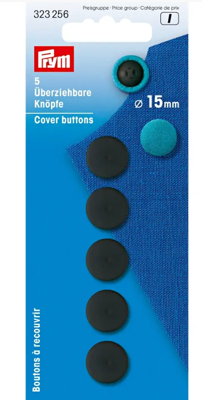 Cover buttons, black