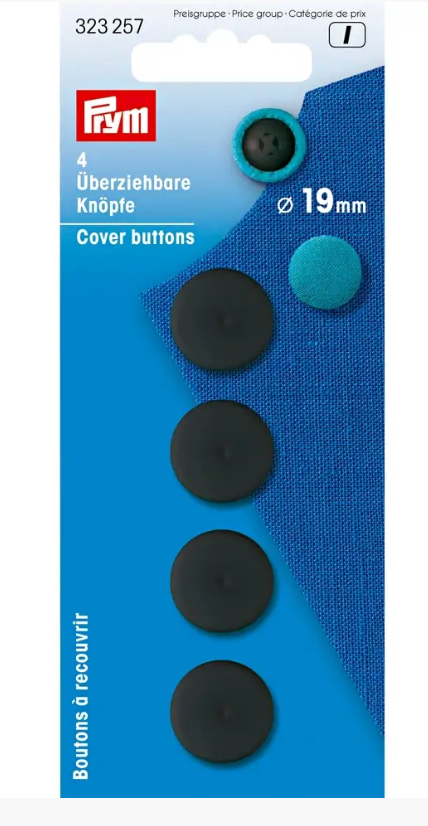 Cover buttons, black