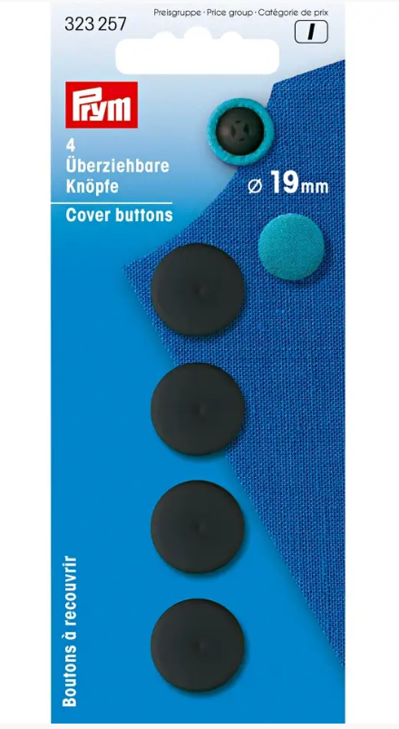 Cover buttons, black