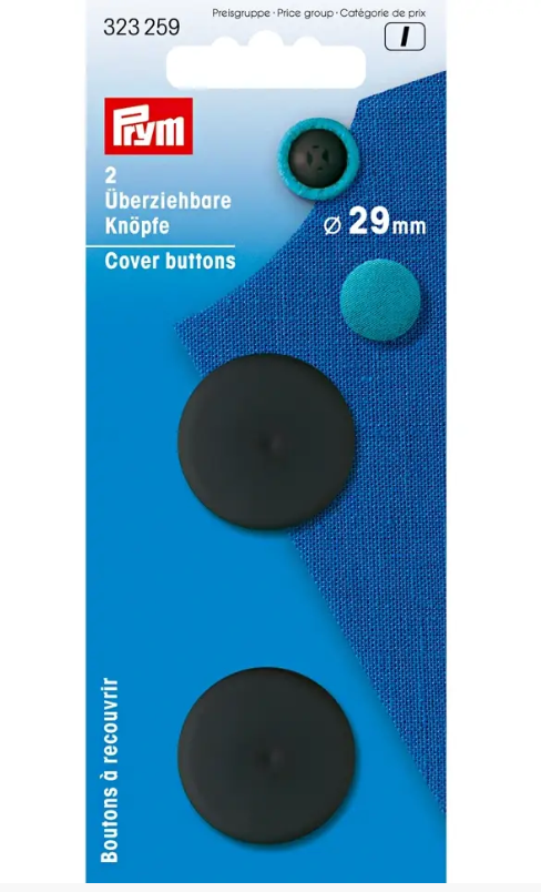 Cover buttons, black