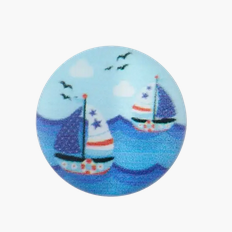 Polyester button shank Boat 15mm