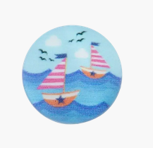 Polyester button shank Boat 15mm