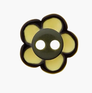 Polyester button 2-holes, Flower