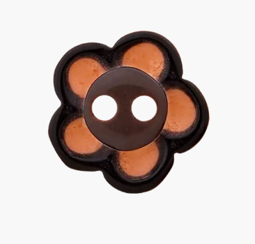 Polyester button 2-holes, Flower