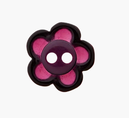 Polyester button 2-holes, Flower