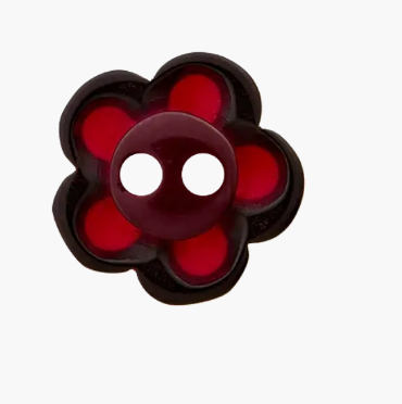 Polyester button 2-holes, Flower