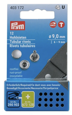 Tubular Rivets, 3-4mm, silver-coloured