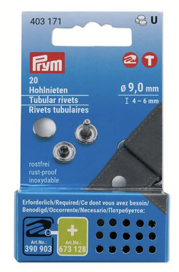 Tubular Rivets, 3-4mm, silver-coloured