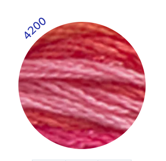 Embroidery Thread, Mouline Colour Variations: 6 x 8m: Skeins, Multicoloured