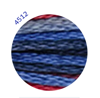 Embroidery Thread, Mouline Colour Variations: 6 x 8m: Skeins, Multicoloured