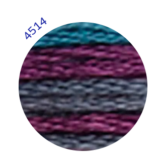 Embroidery Thread, Mouline Colour Variations: 6 x 8m: Skeins, Multicoloured