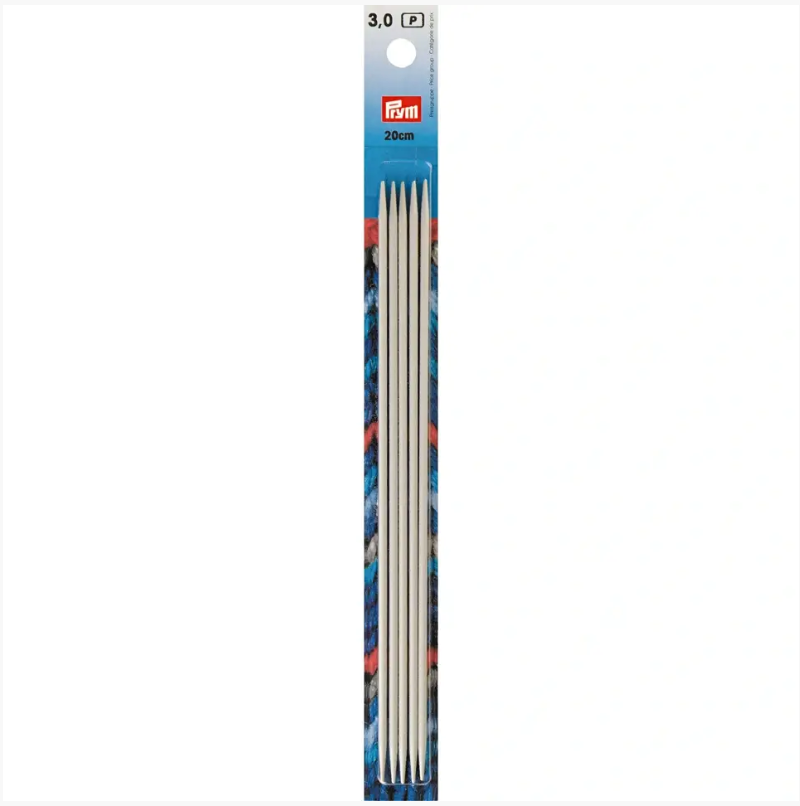 Prym Double-Pointed Knitting Needles – Pearl Grey Aluminium Set of 5