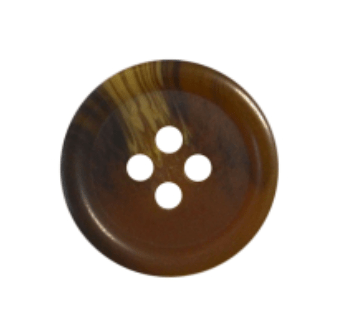 Round Horn Look 4 Hole Button - Galedi Pins