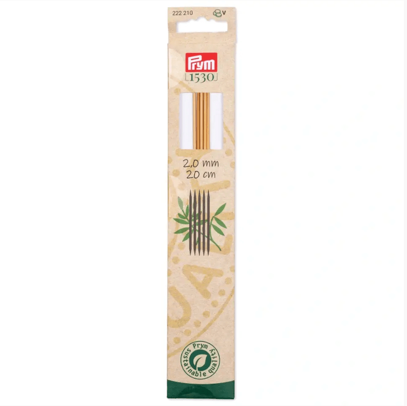 Double - pointed knitting needles Prym 1530, bamboo, 20cm - Galedi Pins