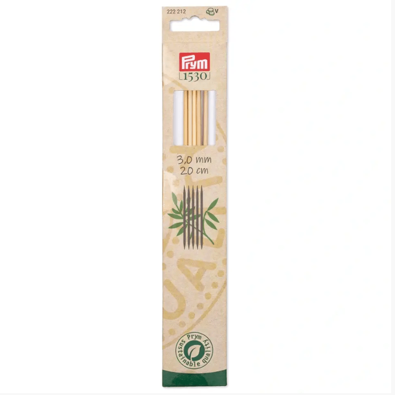 Double - pointed knitting needles Prym 1530, bamboo, 20cm - Galedi Pins