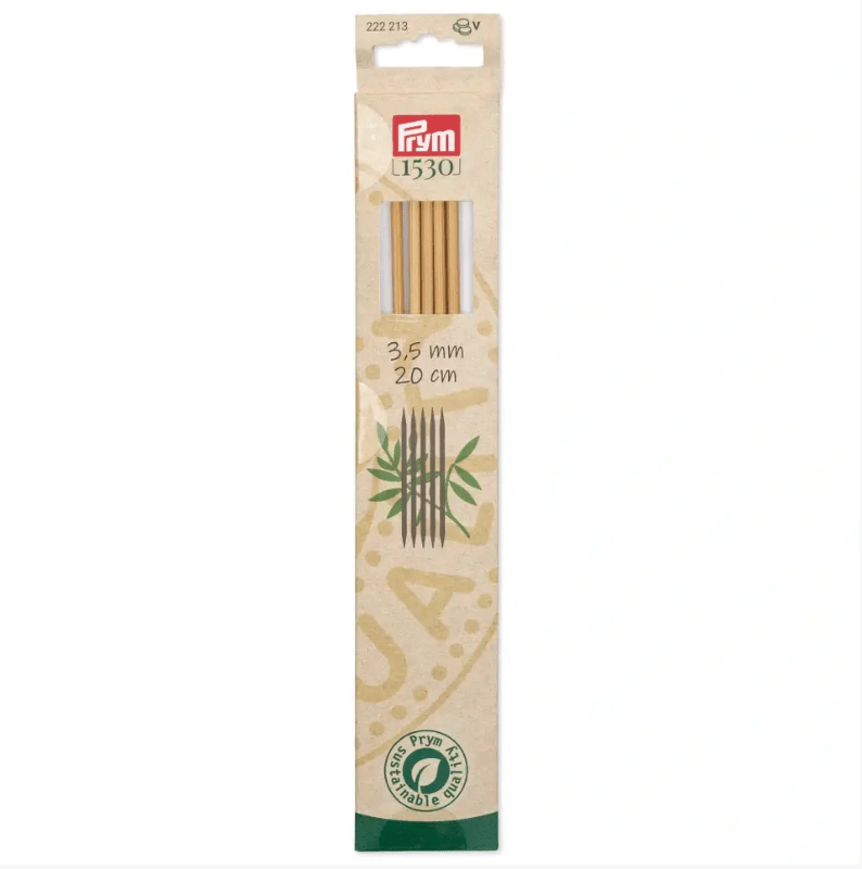Double - pointed knitting needles Prym 1530, bamboo, 20cm - Galedi Pins
