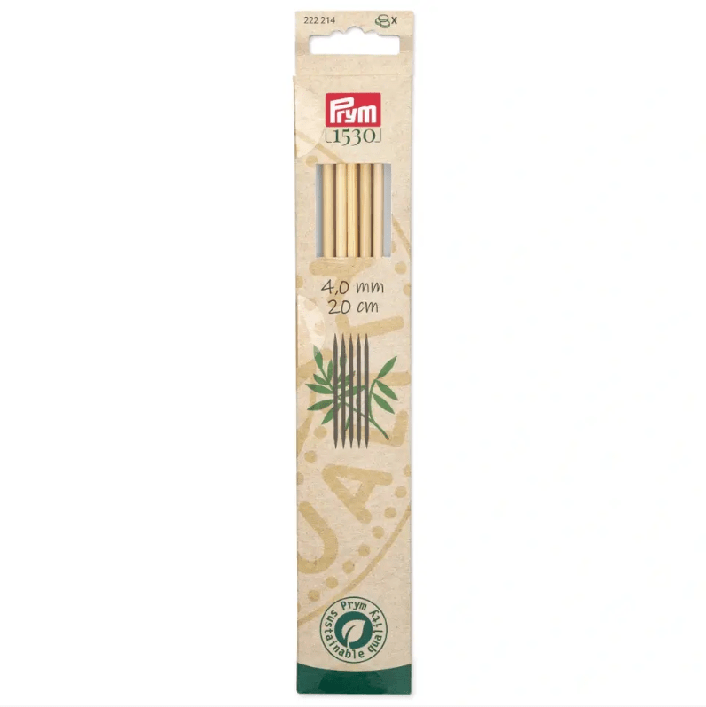 Double - pointed knitting needles Prym 1530, bamboo, 20cm - Galedi Pins