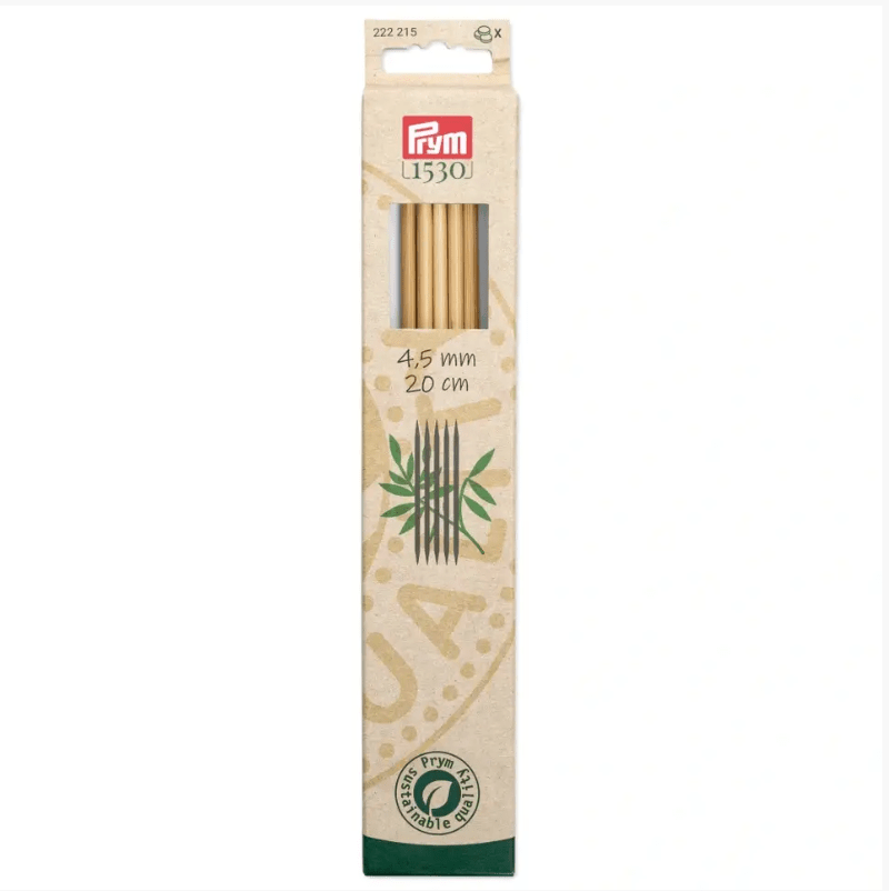 Double - pointed knitting needles Prym 1530, bamboo, 20cm - Galedi Pins