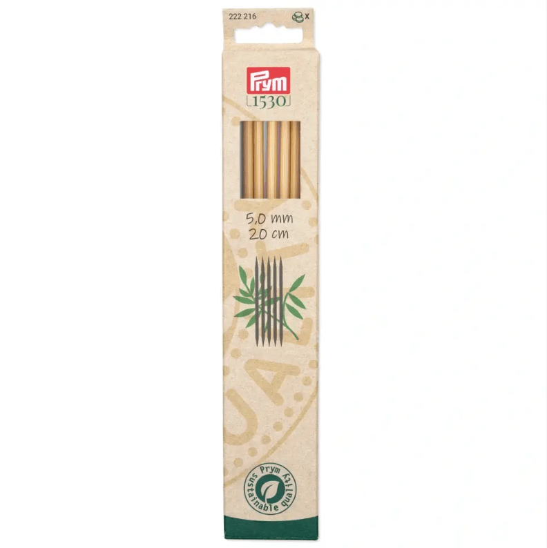 Double - pointed knitting needles Prym 1530, bamboo, 20cm - Galedi Pins