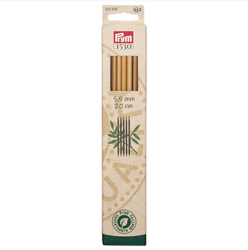 Double - pointed knitting needles Prym 1530, bamboo, 20cm - Galedi Pins