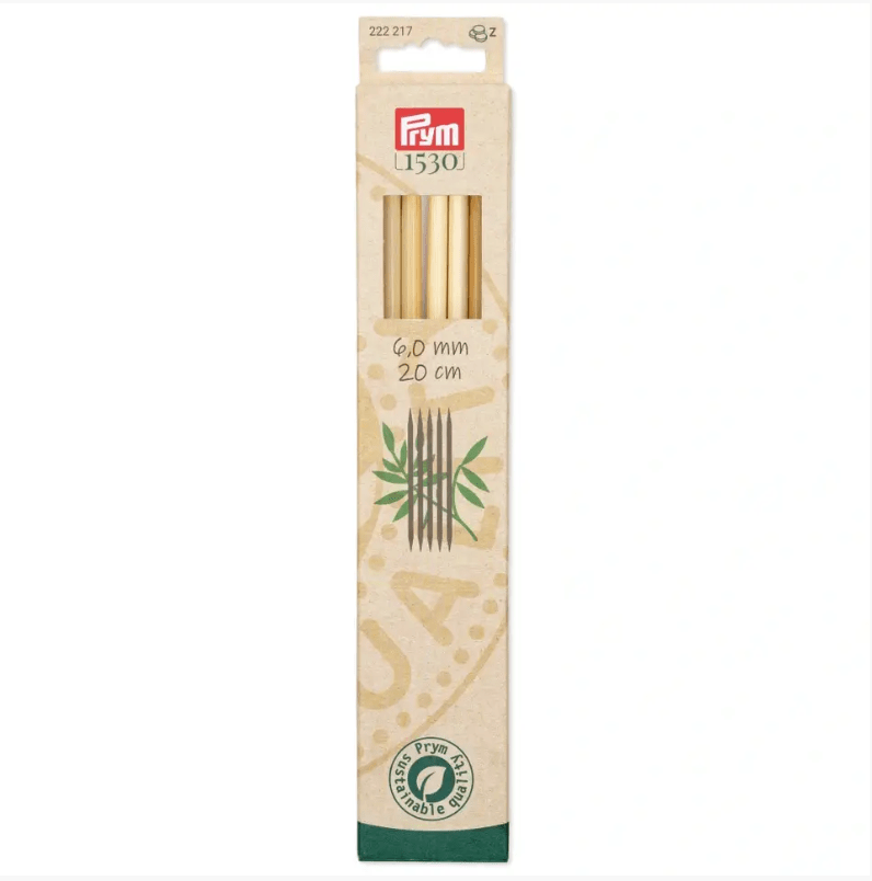 Double - pointed knitting needles Prym 1530, bamboo, 20cm - Galedi Pins