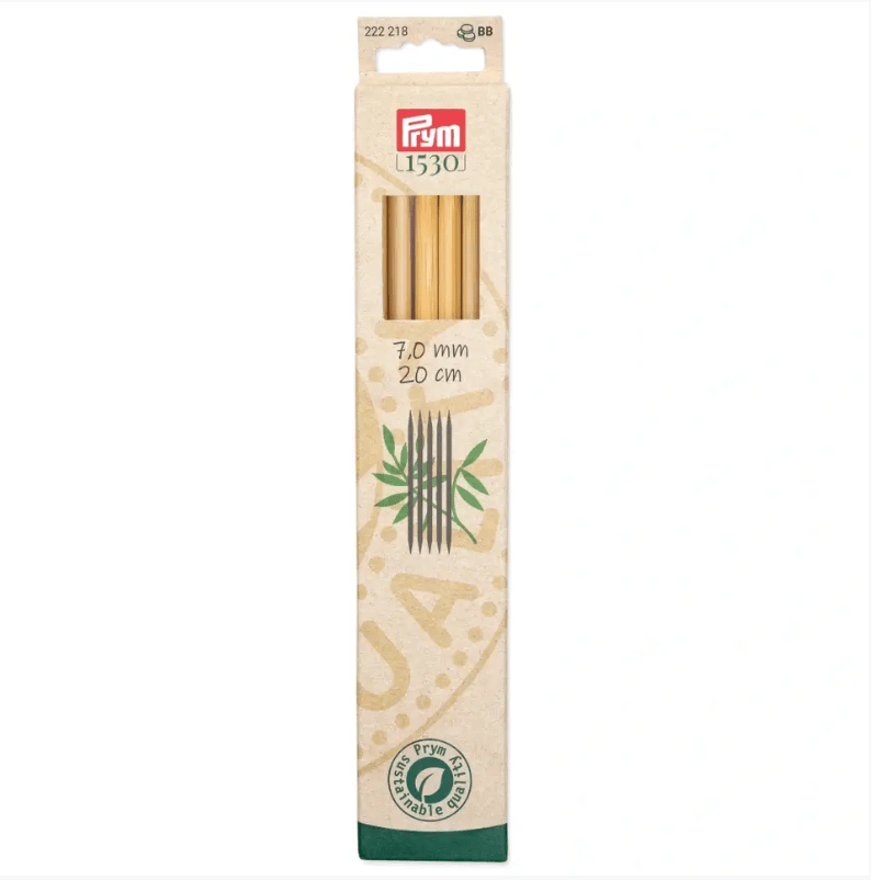 Double - pointed knitting needles Prym 1530, bamboo, 20cm - Galedi Pins